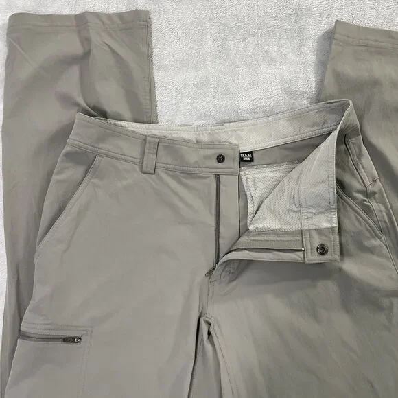 Eastern Mountain Sports Mens Pants Gray 32x32 Hiking Stretch Nylon Flat Front - Picture 8 of 16